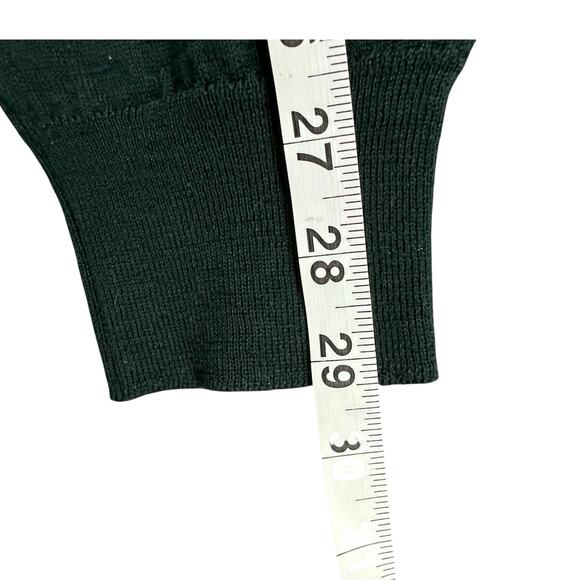 Vintage Burberrys Wool Sweater XL Green V Neck Classic Preppy Old Money England - Picture 9 of 14